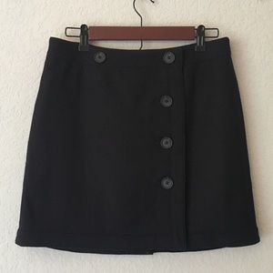 LOFT Faux-Wrap Wool Skirt